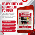 SHURFOOT 44lb Non-Slip Oil Absorbent - Provides Ice Traction & Vapor Suppression - Spill Control for Blood, Water & Oils - USDA Approved - Floor Dry Absorbent Odorless - Fire-Safe & Dustless