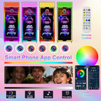 Magic Mirror Photo Booth 65" with 43" Touch Screen Selfie Mirror Photo Booth Machine with Flight Case, Mirror Photo Booth for Event Rental Wedding Party (65-43in White)