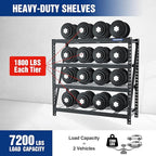 WORKPRO 68" Ultra Wide 4-Tier Metal Garage Shelving Unit, 68"W x 24"D x 65"H, 7200 LBS Capacity, Heavy Duty Storage Utility Rack, Industrial Adjustable Shelves for Shop Warehouse Basement, Pack of 10
