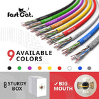 fast Cat. Cat6 Ethernet Cable 1000ft - 23 AWG, CMR, Insulated Solid Bare Copper Wire Cat 6 Cable with Noise Reducing Cross Separator - 550MHZ / 10 Gigabit Speed UTP LAN Cat6 Cable 1000ft - CMR (Pink)