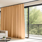 Room Divider Curtains Flexible Ceiling Tracks set Curtain track Ceiling Mount Blackout Curtain for Living Room Bedroom Ceiling Curtain Rod Privacy Dividers Panels W180 x H84 Khaki Drape & Black rail