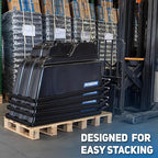 Tilt Truck, 1/2 Cu. Yd. Capacity Dump Cart with Heavy Duty 12” Wheels & 5” Casters & Forklift-able Frame for Jobsites, 850 lbs, Trash Cart with Wheels DUC12T-F-03PK (3-Pack)