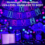 2 Pack 300W Black Lights, Blacklight Flood Light with Plug and Switch,for Glow Party, Black Light Party, Halloween, Body Paint, Neon Glow, Fluorescent Poster, Stage Lighting