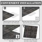 Carpet Tiles 20x 20 Inch, Floor Square Carpet Tiles, Indoor Outdoor Carpet Tile for Home Basement Commercial, Black & Grey-24 Tiles/64.5 Sq.Ft per Box