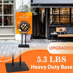 Poster Stand Heavy Duty - 2Pack Adjustable Poster Board Stand, Double-Sided Poster Stands for Display Banner Foam, Black Metal Pedestal Poster Sign Stand Outdoor Floor Standing Sign Holder