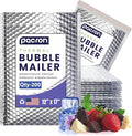 200-Pack Insulated Silver Thermal Bubble Mailers 12 x 17 - Waterproof Metallic Foil Self-Sealing Padded Envelopes for Cold Shipping, Perishables, Food, Cosmetics, Pharmaceuticals
