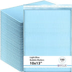 Light Blue 10x13 Inch Poly Bubble Mailers |Self Seal Padded Envelopes for Thick books | Cushioned Bubble Mailer | Usable Size 9.5x13 Inch | Waterproof Lightweight Mailing Shipping Bags | 100 Pack Bulk