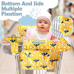 Shopping Cart Cover for Baby Girl Boy 2-in-1 High Chair Water Resistant High Chair Cover Yellow Carrots Gender Neutral Cart Cover for Babies Padded Grocery Cart Cover for Baby