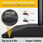 8.5"x11" Pedestal Poster Holder Stand with Heavy Duty Solid Steel Base, Adjustable Floor Standing Sign Holder for Vertical and Horizontal View, Super Stable Display, Black