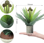 2 Pack Small Fake Plants Potted Artificial Plants Indoor for Home Decor Office Room Farmhouse Indoor Table Bathroom Decor