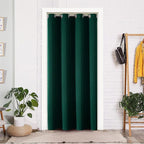ChrisDowa Blackout Door Curtains for Doorway Privacy, Grommet Closet Curtain for Bedroom Closet Door, Thermal Insulated Doorway Cover Room Divider Drapes (1 Panel, Forest Green, 52 x 80 Inch)