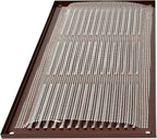 Repa Market 12x6 Inch Air Vent Cover/Brown Galvanized Steel Louvered Grill Cover with Mesh Screen/Wall or Ceiling Vent/Durable Flush Mount HVAC Register for Indoor and Outdoor Ventilation