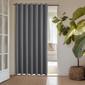 ChrisDowa Room Divider Curtain 108 Inches Long, Wide Blackout Sliding Door Curtain for Bedroom, Room Darkening Privacy Window Drape for Patio Door (1 Panel Set, Grey, 100 x 108 Inch)