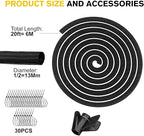 Cord Protectors from Pets No Chew, Ultra Durable Wire Protector Cord Covers for Pets, Flexible Cable Sleeve Cord Management for TV/Computer/Electric Wires/Phone Charging Cables (1/2"-20Feet)