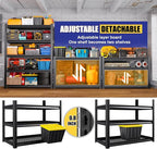 Garage Shelving-3000 lbs 5 Tier Storage Shelves,Adjustable Heavy Duty Metal Shelving Unit and Storage Large Wire Rack,Utility Steel Shelf for Warehouse Industrial Pantry Basement 71"x46"x18"