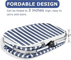 Tirrinia Large Insulated Picnic Basket, 34L Water Resistant & Leakproof Collapsible Portable Cooler Basket Set with Aluminium Handle for Travel, with a Free Foldable Grocery Bag, Strip