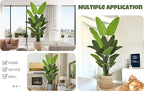 Artificial Bird of Paradise Tree 7FT 22 Leaves Tall Large Fake Faux Tropical Banana Plant 84 Inch Black Pot for Indoor Home Office Poolside Porch Mall Hotel School Decor Housewarming Gift