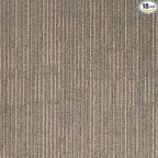 Carpet Tiles 24"x 24" 18PCS Non-Slip Soft Floor Carpet for Office, Bedroom, Living Room, Kitchen, Garage,Easy DIY Installation Seamless Floor Tiles Rug,Beige