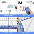 32" x 48" 2026 Wall Calendar Dry Erase - Large Starry Sky Calendar Wet & Dry Erasable Laminated 12 Month Annual Yearly Planner, Reversible, Horizontal/Vertical (2026 Wall Calendar)