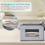 VENO 4 Size China Storage Containers for Dishes Plate Hard Shell, Christmas Holiday Ornament Storage Organizer, Moving Box for Packing Dinnerware Glasswear (4 Sizes Bundle, Holds 48 Plates)