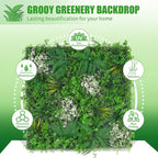 20"X20" Artificial Grass Wall, 16PCS Boxwood Panels UV-Protected Faux Grass Backdrop Wall,Greenery Privacy Hedge Screen for Outdoor Garden Patio, Indoor Party Balcony Fence Decor