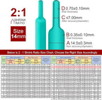 Chanzon 2:1 Ratio 9/16" (14mm) Heat Shrink Tubing 3.3Ft Roll (1M Total Length) Green Polyolefin Sleeving Wrap Shrinking 2 to 1 1pcs