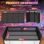 DJ Facade Booth Table 40" x 20" - Portable Detachable DJ Booth Table Station with Computer Bracket Surface & Cable Hole, Foldable DJ Table Includes Black/White Scrims & Carry Bag for Party