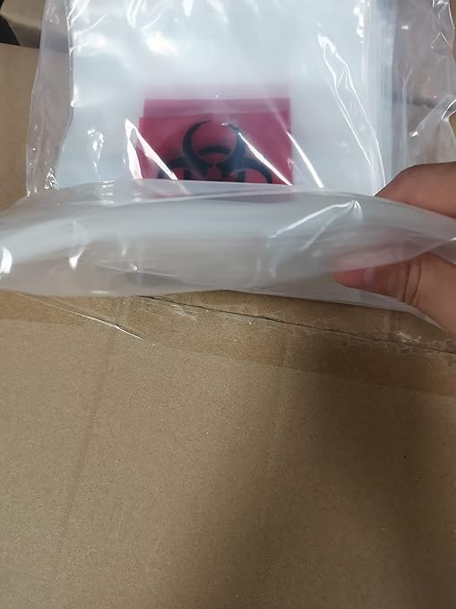 APQ Biohazard Specimen Bags, 6 x 8 Inch. Pack of 100 Clear Zipper Specimen Bags. 3 Wall Polyethylene Specimen Bag. 2 Mils Specimen Biohazard Bag. Biohazard Transport Bag. Biohazard Plastic Bags