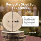Large Wood Slices for Centerpieces – Wood Centerpieces for Tables, Rustic Wedding Centerpiece, Natural Wood Slabs, Thin Slices, 11-13 inches (10 Pack)