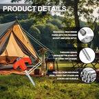 8 Pack Screw in Tent Stakes Heavy Duty,8 Inch Ground Anchors Screw in,Metal Stakes with Hex Head Driver,Camping Tent Accessories.(Orange)