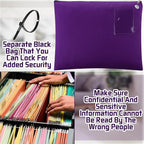 2 Pcs Interoffice Mailer Canvas Transit Sack Zipper Bag 18" x 14" Large Zipper Pouch with Grommet Interoffice Mail Bag (Purple)