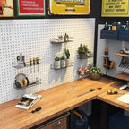 Pegboard Shelves, Peg Board Hooks, Organizer, for Storing A Variety of Tools, 4 Packs, Black