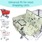 Shopping Cart Cover for Baby,2-in-1 High Chair Cover with Portable Cloth Bag,Cart Seat Pad for Babies Grocery Cushion Cover Restaurant,Suitable for All Supermarkets