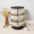 360 Rotating Earring Display Stands for Selling, Earring Rack Display Holder Stand, Jewelry Display for Vendors Selling Earring Cards, Necklaces, Bracelets, Hair Accessories (48 Hooks)