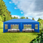 10x20 FT Party Tent, Outdoor Wedding Tents for Parties, Canopy Event Tent with 6 Removable Sidewalls, Waterproof Gazebo Shelter for Birthday Parties, Weddings, BBQs & Events (10X20FT-6Sides Blue)