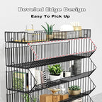 5-Tier Slanted Rolling Retail Display Rack with Locking Wheels | Heavy-Duty Metal Snack & Chip Display Stand for Grocery Stores, Supermarkets, Bakery | Space-Saving Store Organization Shelf