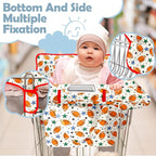 Shopping Cart Cover for Baby 2-in-1 High Chair Cover with Safety Harness Multifunctional Football Cart Covers for Babies Soft Padded Grocery Cart Cover for Baby Boy Girl