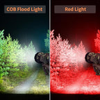 BUYSIGHT Rechargeable Spotlight Flashlight Floodlight,1000000 Lumen Hand held Spot Lights IP67 Waterproof COB Camping Lantern with red Filter(Camouflage Gray-COB)