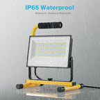 Olafus 60W LED Work Lights, 8400LM Portable Flood Light with Plug, 5000K Daylight, IP65 Waterproof Adjustable Job Site Lighting for Construction Site, Garage, Workshop, Jetty