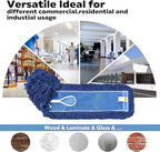 Matthew Cleaning 24'' Industrial Strength Cotton Dust Mop Refill Washable Replacement Heads for Residential & Commercial Use Fit Standard Dust Mop Frames, Hardwood, Laminate, Concrete Floors 12 Pack