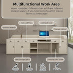 Retail Counter, Salon Reception Room Office Boutique Lobby Checkout Counter, Reception Desk with Counter Hidden LED Lighting, Ships in One Piece, Customized Logo