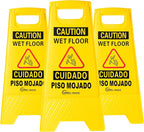 Simpli-Magic 79192 Wet Floor Caution Signs, Basic, Yellow, 3 Pack