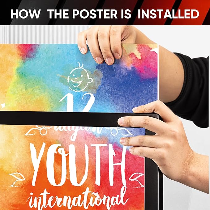 Sign Holder Stand, heavy Duty Pedestal poster stand for display,22×28 inch slide-in double sided banner poster sign holder floor stand for indoor Display (22×28)