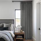 Dark Grey 80 Inch Pinch Pleated Linen Curtains 2 Panel Set for Living Room Thick Linen Drapes 80 Inches Long Pinch Pleat Drapes Semi Sheer Curtain for Dining Bedroom Office Charcoal Gray