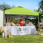 CROWN SHADES 10x10 Pop Up Canopy with 1 Side Wall - Beach Tent with One Push Setup - Outdoor Sun Shade for Events, Parties, Camping - Gazebo with STO-N-Go Cover Bag (Green)