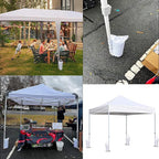 Extra Large Canopy Weights Bag Leg Weight for Pop up Canopy Tent Gazebo Patio Instant Outdoor Sun Shelter,120LBS Tent Weight Sand Bags (4Set White)