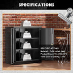 Greenvelly Metal Garage Storage Cabinet,36" Black Lockable Metal Cabinets with 2 Doors and Shelves,Storage Locking Counter Cabinet for Home Office,Garage,Kitchen,School