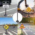 6 Pack Portable Sign Pole, 41" Tall Sign Holder Stand with Water-Fillable Base, Easy Sign Replacement, Indoor Outdoor Display Stand (Signs Not Included)