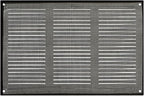 Repa Market 12x8 Inch Air Vent Cover/Anthracite Galvanized Steel Louvered Grill Cover with Mesh Screen/Wall or Ceiling Vent/Durable Flush Mount HVAC Register for Indoor and Outdoor Ventilation