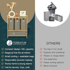 4 Section Recycling Bin for Kitchen – Trash and Recycle Bin Combo for Paper, Plastic, Cans – Indoor Recycling Station – Large Kitchen Trash Can – Office Trash and Recycle Bin Organizer